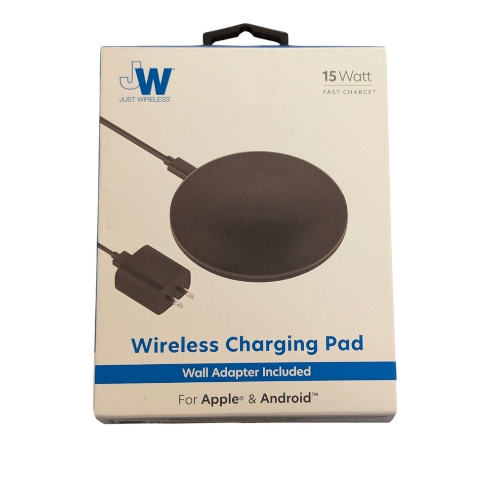 Bb.OB Just Wireless 15W Wireless Charging Pad with AC Adapter -‎ Black